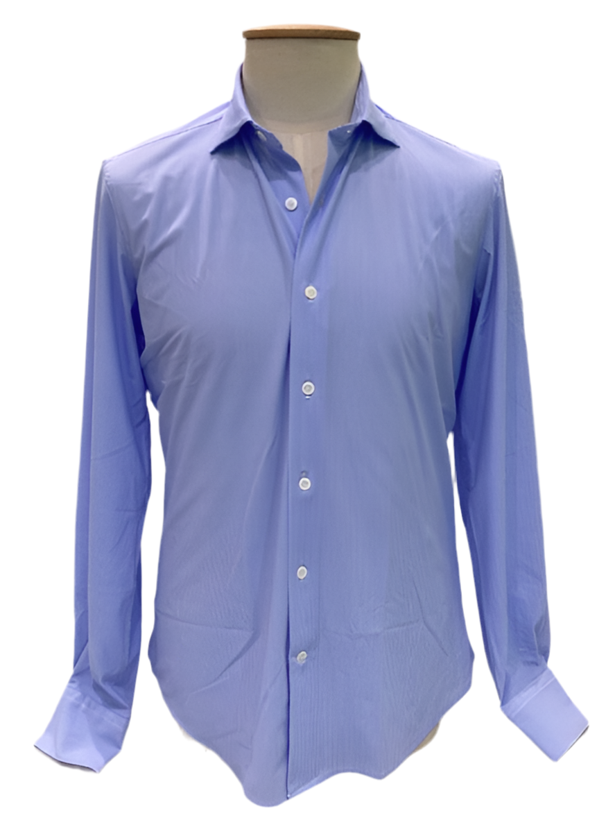 camicia sensitive no stiro azzurra himons