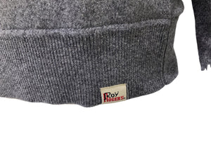 Roy roger's maglia raw edge grigia