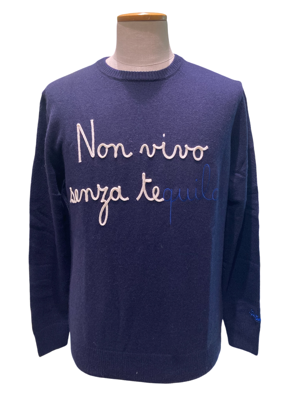 sainth barth maglione blu 'non vivo senza tequila'